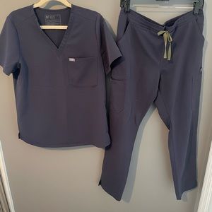 FIGS SET Catarina top & yola skinny scrub pant size M